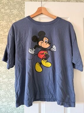 Albion Blue Mickey Mouse Graphic Short Sleeve Tee